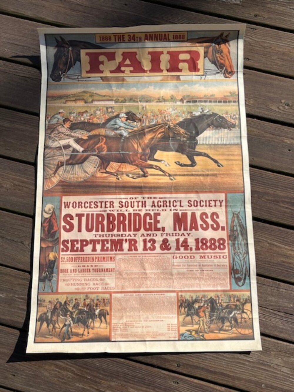 1987 Commemorative Print: 1888 The 34th Annual Agricultural Fair, Sturbridge, MA